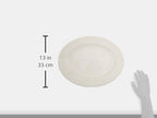 Opal Innocence Carved Oval Porcelain Serving Platter in White, alternate view 3