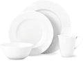 Opal Innocence Carved Porcelain 4-Piece Dinnerware Set for 1 in White