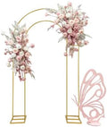 Open Arch Backdrop Stand, Double Arch Frame U Shaped Wedding Arches for Wedding Ceremony Birthday Party Bridal