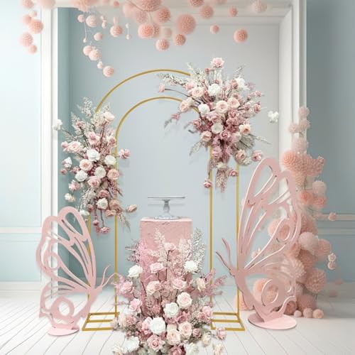 Open Arch Backdrop Stand, Double Arch Frame U Shaped Wedding Arches for Wedding Ceremony Birthday Party Bridal, alternate