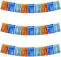 Orange Blue Fringe Garland Banner 30ft Wall Tinsel Foil Streamers in Orange Blue