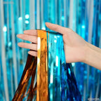 Orange Blue Party Streamers Backdrop 2 Packs, alternate view 2