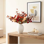 Orange Fall Flower Arrangement with Vase, Fall Centerpieces For Tables, alternate view 6