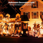 Orange Halloween Flood Lights, 30W Dusk to Dawn Floodlight 2 Pack LED Spot Lights Outdoor Decoration, Auto, alternate view 4