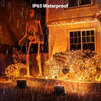 Orange Halloween Flood Lights, 30W Dusk to Dawn Floodlight 2 Pack LED Spot Lights Outdoor Decoration, Auto, alternate view 5