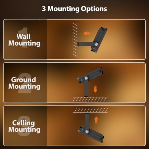 Orange Halloween Flood Lights, 30W Dusk to Dawn Floodlight 2 Pack LED Spot Lights Outdoor Decoration, Auto, alternate view 7