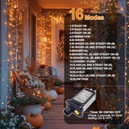 Orange Halloween String Lights Outdoor, Thanksgiving Mini Lights, 66FT 200 LED Waterproof Christmas Lights with, alternate