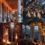 Orange Halloween String Lights Outdoor, Thanksgiving Mini Lights, 66FT 200 LED Waterproof Christmas Lights with, alternate