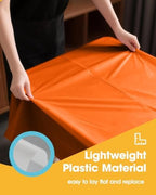 Orange Plastic Table Cloth Disposable, 4 Pack, 54 x 108 in, alternate view 4