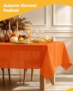 Orange Plastic Table Cloth Disposable, 4 Pack, 54 x 108 in, alternate view 7
