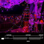 Orange Purple Green Halloween String Lights Outdoor, 32.5FT 100 LED Waterproof Christmas Lights with 16 Lighting, alternate