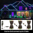 Orange Purple Green Halloween String Lights Outdoor, 32.5FT 100 LED Waterproof Christmas Lights with 16 Lighting, alternate