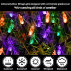 Orange Purple Green Halloween String Lights Outdoor, 66FT 200 LED Waterproof Christmas Lights with 16 Lighting, alternate