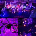 Orange Purple Halloween Solar String Lights,2 Pack Total 80FT 240LED, alternate view 6