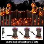 Orange Purple Halloween String Lights Outdoor, 32.5FT 100 LED Waterproof Christmas Lights with 16 Lighting Modes, alternate