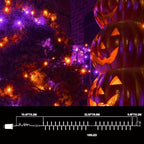 Orange Purple Halloween String Lights Outdoor, 32.5FT 100 LED Waterproof Christmas Lights with 16 Lighting Modes, alternate