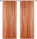 Orange Sequin Backdrop Curtain 2 Panels 2FTx8FT Glitter Orange Background Drapes Sparkle Photography Backdrop