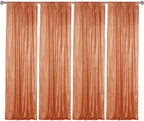Orange Sequin Backdrop Curtain 4 Panels 2FTx8FT Glitter Orange Background Drapes Sparkle Photography Backdrop
