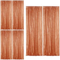 Orange Sequin Backdrop Curtain 6 Panels 2FTx8FT Glitter Orange Background Drapes Sparkle Photography Backdrop