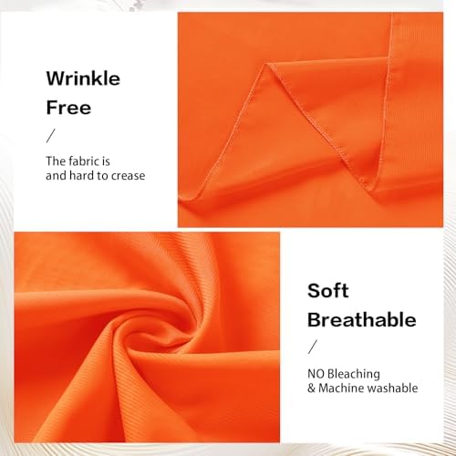 Orange Wedding Arch Draping Fabric Chiffon Fabric, 29in x 18Ft 2 Panels Sheer Chiffon Outdoor Curtain for, alternate view 4