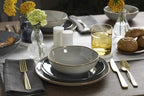 Organic Shades Gray Stoneware 18-Piece Dinnerware Set for 6 in Gray, alternate view 5