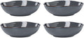 Organic Shades Gray Stoneware Pasta Bowl Set for 4, 34.5oz in 4 Count in Gray
