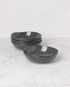 Organic Shades Gray Stoneware Pasta Bowl Set for 4, 34.5oz in 4 Count in Gray, alternate view 3