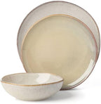 Organic Shades Oatmeal Stoneware 18-Piece Dinnerware Set for 6 in 18 Count in Oatmeal, alternate view 3