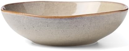 Organic Shades Oatmeal Stoneware 2-Piece Serving Platter Set in 1 Count in Oatmeal, alternate view 3