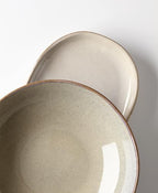 Organic Shades Oatmeal Stoneware 2-Piece Serving Platter Set in 1 Count in Oatmeal, alternate view 7