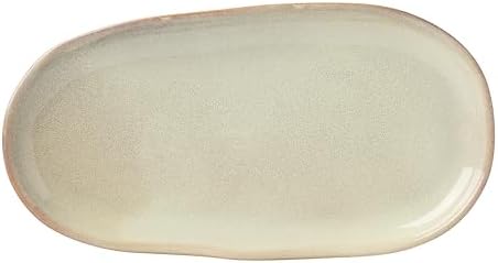 Organic Shades Sage Green Stoneware 2-Piece Serving Platter Set in 1 Count in Green, alternate view 4