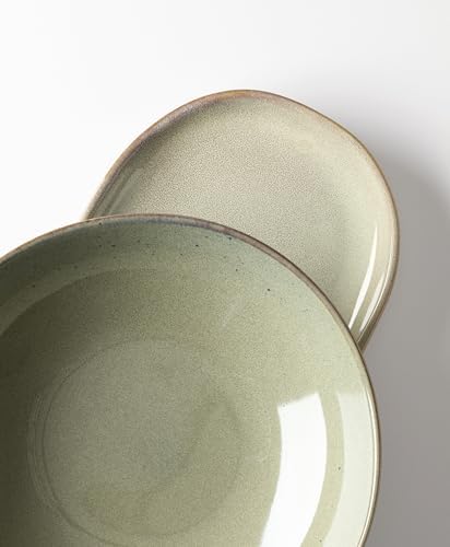 Organic Shades Sage Green Stoneware 2-Piece Serving Platter Set in 1 Count in Green, alternate view 7
