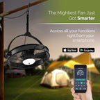 Orison 24.8'' Waterproof Outdoor Ceiling Fan, 6 Speed Ceiling Mounted Plug-In Cord Garage Fan with Remote&APP, alternate view