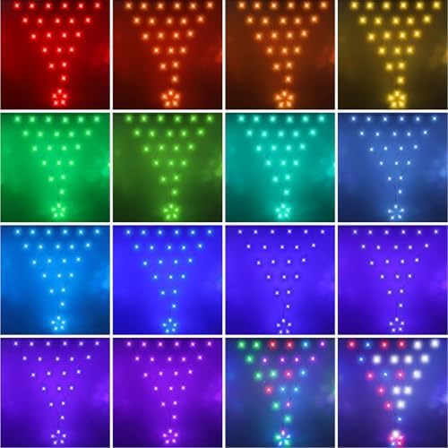 Outdoor Christmas Decorations Lights 13.8ft 200 LED Christmas Lights with 11 Stars, Dimmable Curtain Fairy Light, alternate