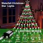 Outdoor Christmas Decorations Star Lights, 320 LED Hanging Twinkle Fairy String Lights Outside Tree Decoration, alternate