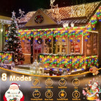 Outdoor Christmas Lights, 400LED Ice Lights 33FT LED Fairy String Lights with 8 Modes and 75 Drops for Eaves, alternate view