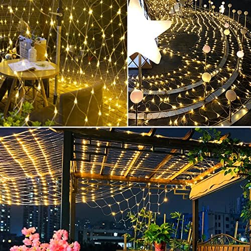 Outdoor Christmas Net Lights, 12FT x 5FT 360 LED Fairy String Light with 8 Lighting Modes, Connectable Light for, alternate