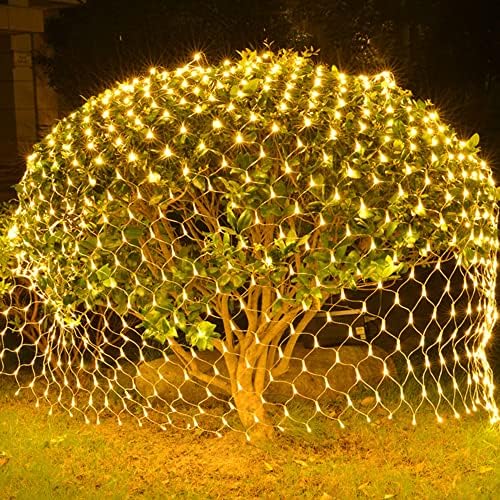 Outdoor Christmas Net Lights, 12FT x 5FT 360 LED Fairy String Light with 8 Lighting Modes, Connectable Light for, alternate