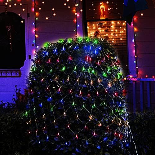 Outdoor Christmas Net Lights, 12FT x 5FT 360 LED Mesh String Light with 8 Lighting Modes, Connectable Light for, alternate