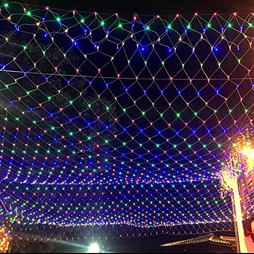 Outdoor Christmas Net Lights, 12FT x 5FT 360 LED Mesh String Light with 8 Lighting Modes, Connectable Light for, alternate