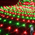 Outdoor Christmas Net Lights, 12FT x 5FT 360 LED Mesh String Light with 8 Lighting Mode, Connectable Waterproof