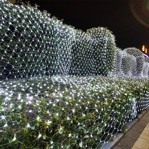 Outdoor Christmas Net Lights, 12FT x 5FT 360 LED Mesh String Light with 8 Lighting Modes, Connectable Waterproof, alternate