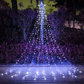 Outdoor Christmas Star Lights 320 LED Waterfall Christmas Tree Lights 8 Lighting Modes Outdoor Christmas