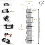 Outdoor Christmas Star Lights 320 LED Waterfall Christmas Tree Lights 8 Lighting Modes Outdoor Christmas, alternate view 4