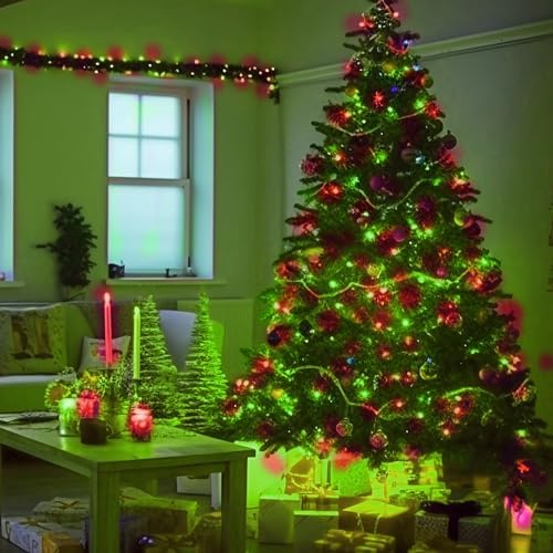 Outdoor Christmas String Lights, 1000 LED 328 FT Plug in Fairy Light with Remote Control 8 Modes & Timer, alternate view 4