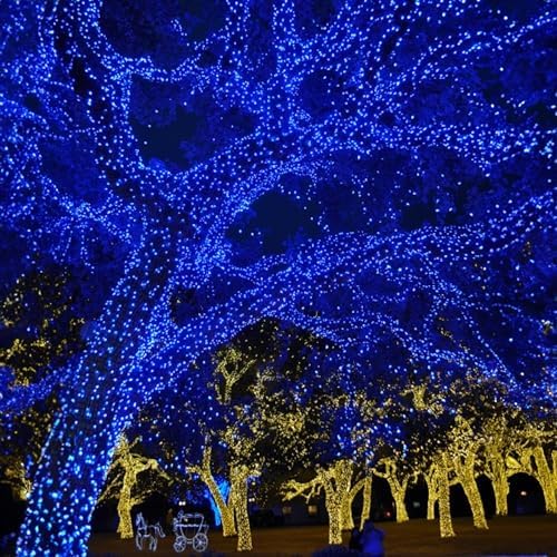 Outdoor Christmas String Lights, 1000 LED 328 FT Plug in Fairy Light with Remote Control 8 Modes & Timer, alternate view 5