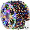 Outdoor Christmas String Lights, 1000 LED 328 FT Plug in Fairy Light with Remote Control 8 Modes & Timer