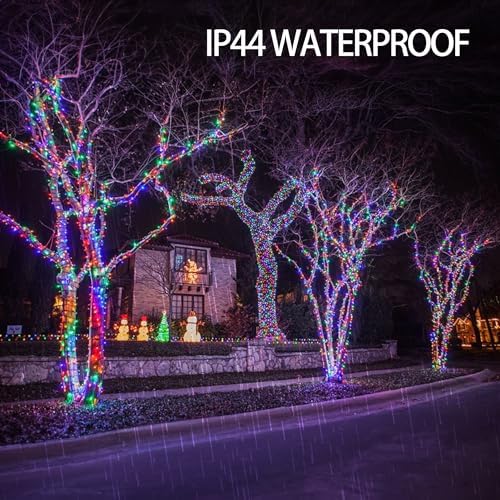 Outdoor Christmas String Lights, 1000 LED 328 FT Plug in Fairy Light with Remote Control 8 Modes & Timer, alternate view 4