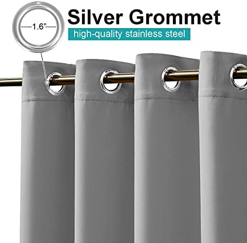 Outdoor Curtain for Patio Waterproof 108" Length Public Divider, Rust-Proof Grommet Blackout Thermal Insulated, alternate