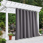 Outdoor Curtain for Patio Waterproof Extra Wide 100", Blackout Vertical Blinds Thermal Insulated Stainless Steer